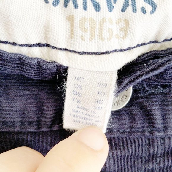 Lands' End Canvas 1963 Low Rise Slim Leg Navy Corduroy Pants - Picture 7 of 16